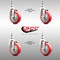 Service Caster 4 Inch 316SS Red Polyurethane Wheel Swivel 10mm Threaded Stem Caster Set SCC-SS316TS20S414-PPUB-RED-M1015-4 - alternate 2